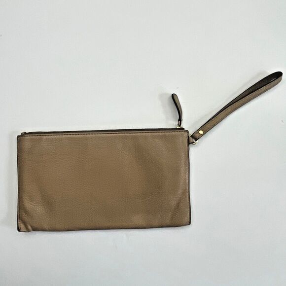 Michael Kors Fulton Brown Large Zip Clutch Wristlet W/Gold Hardware‎ - Picture 2 of 11